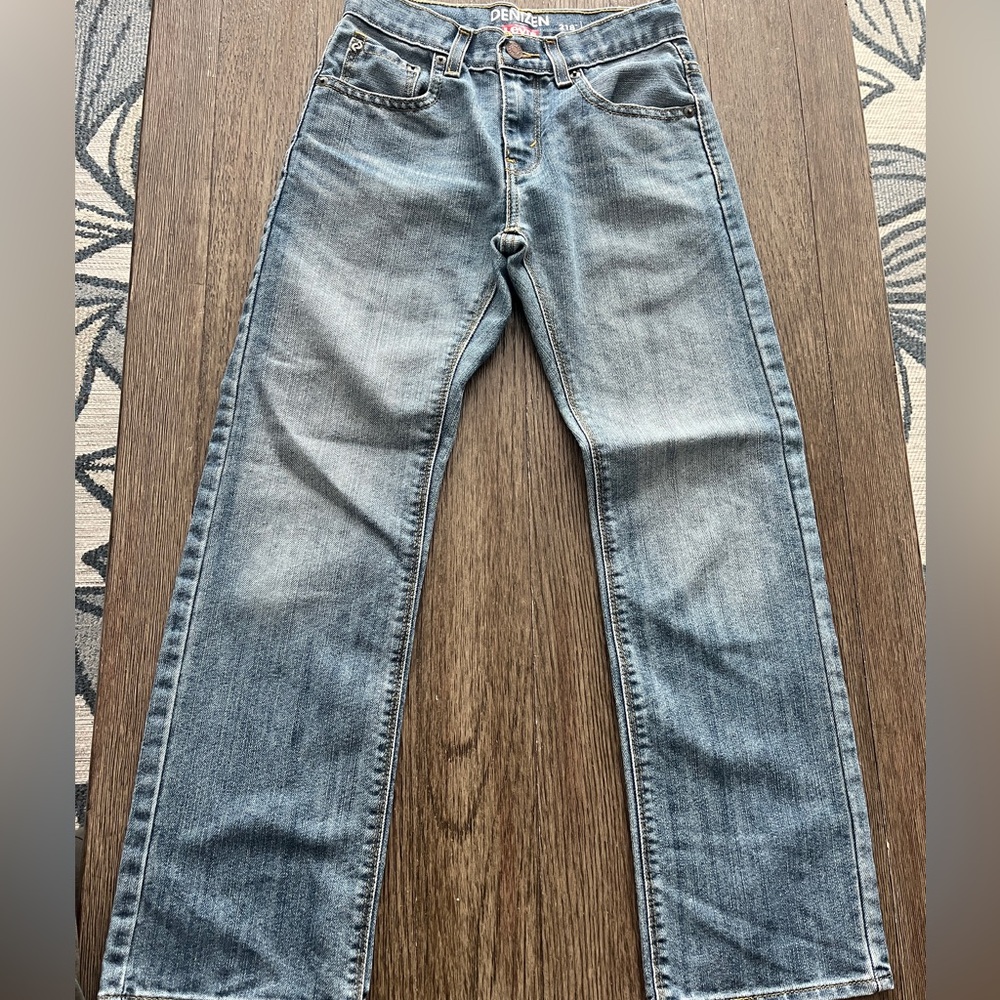 Boys Light Blue Straight-Leg Jeans